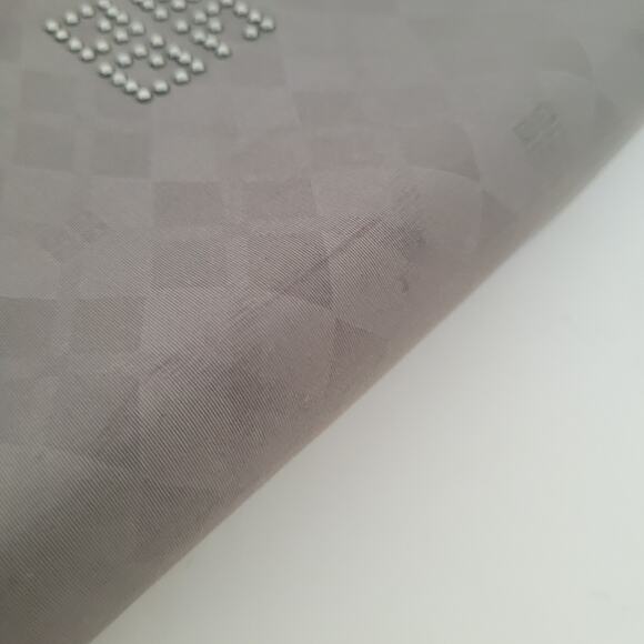 Givenchy Cosmetic Bag Pouch Gray Zip Logo Nylon Small Reighstones Logo Pouch - Picture 9 of 12